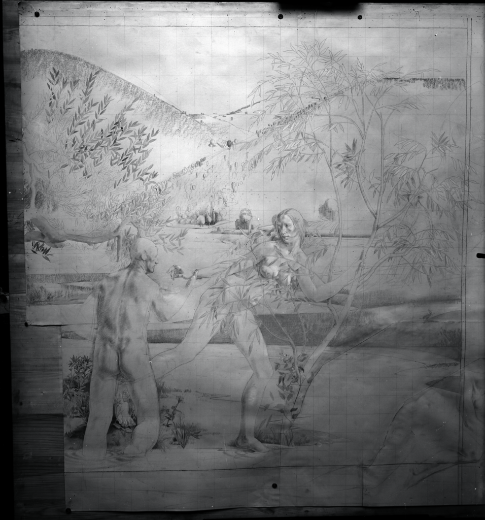 Monnington Collection, study for Allegory right 1 (BSR Fine Arts Archive)