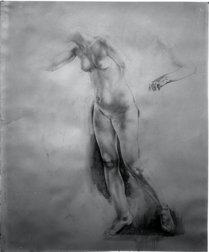Monnington Collection, study for allegory woman's body 1 (BSR Fine Arts Archive)